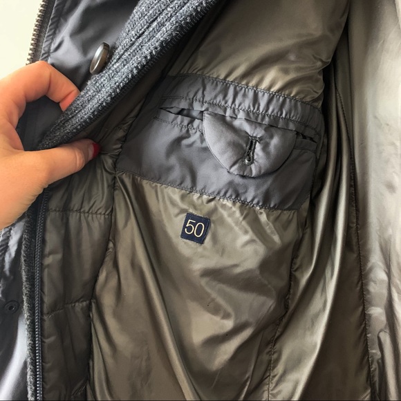 Seventy Venezia gray satin down and feather puffer - Picture 6 of 10